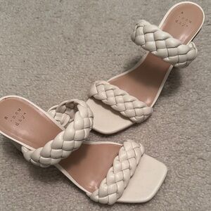A New Day Women's Ivory Braided Sandals